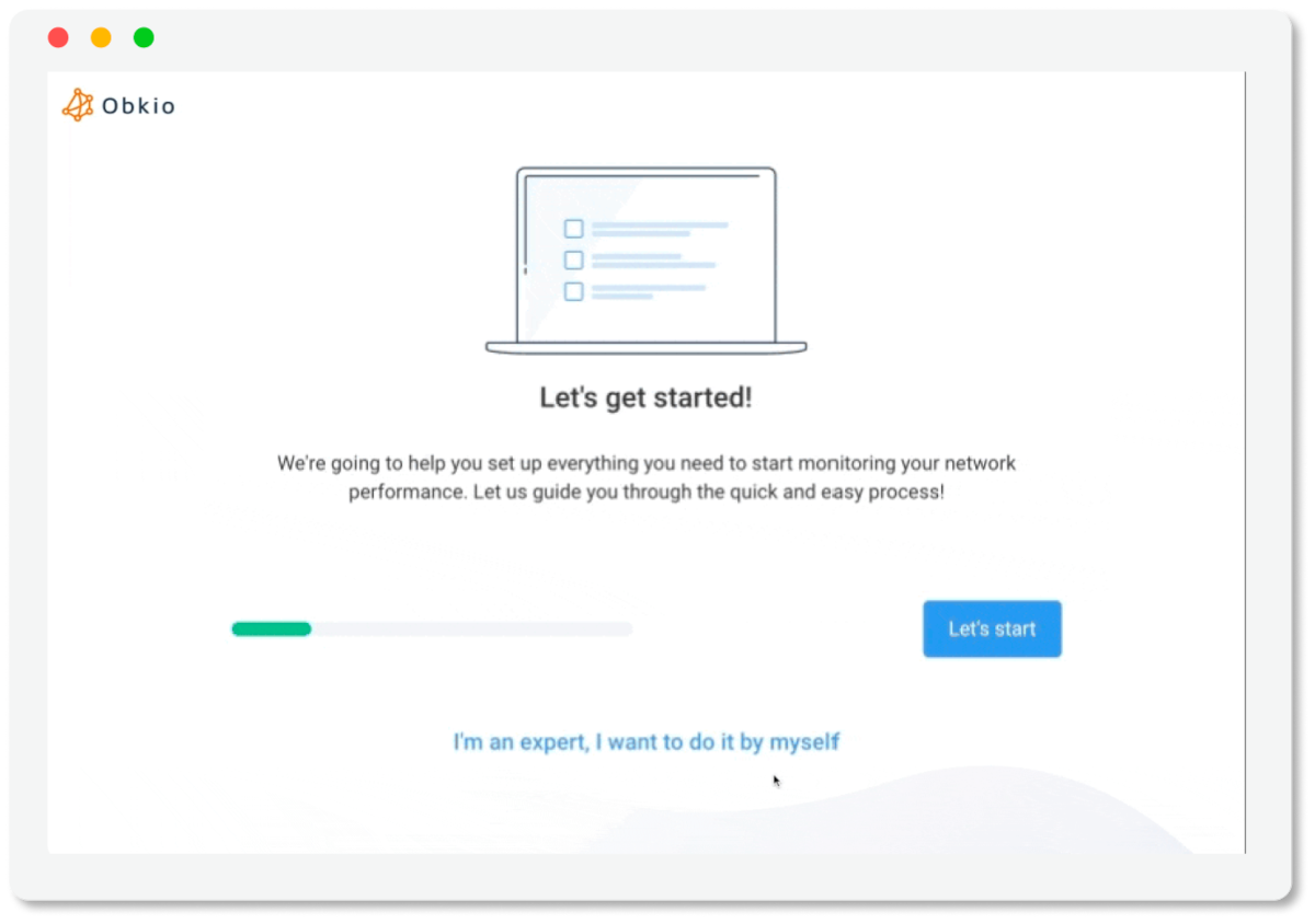 Obkio ThousandEyes Alternative - Onboarding Wizard